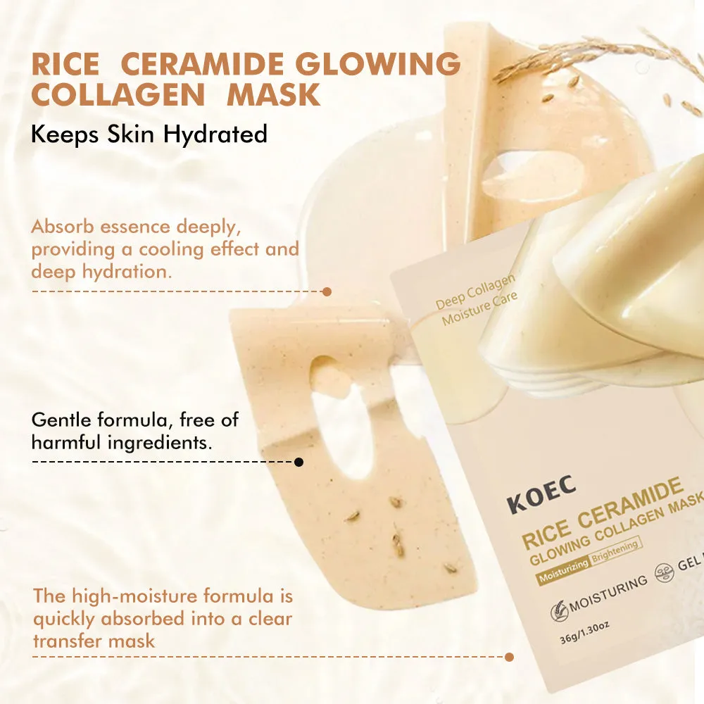 KOEC Rice Collagen Hydrogel Maske 4 stk opstrammende