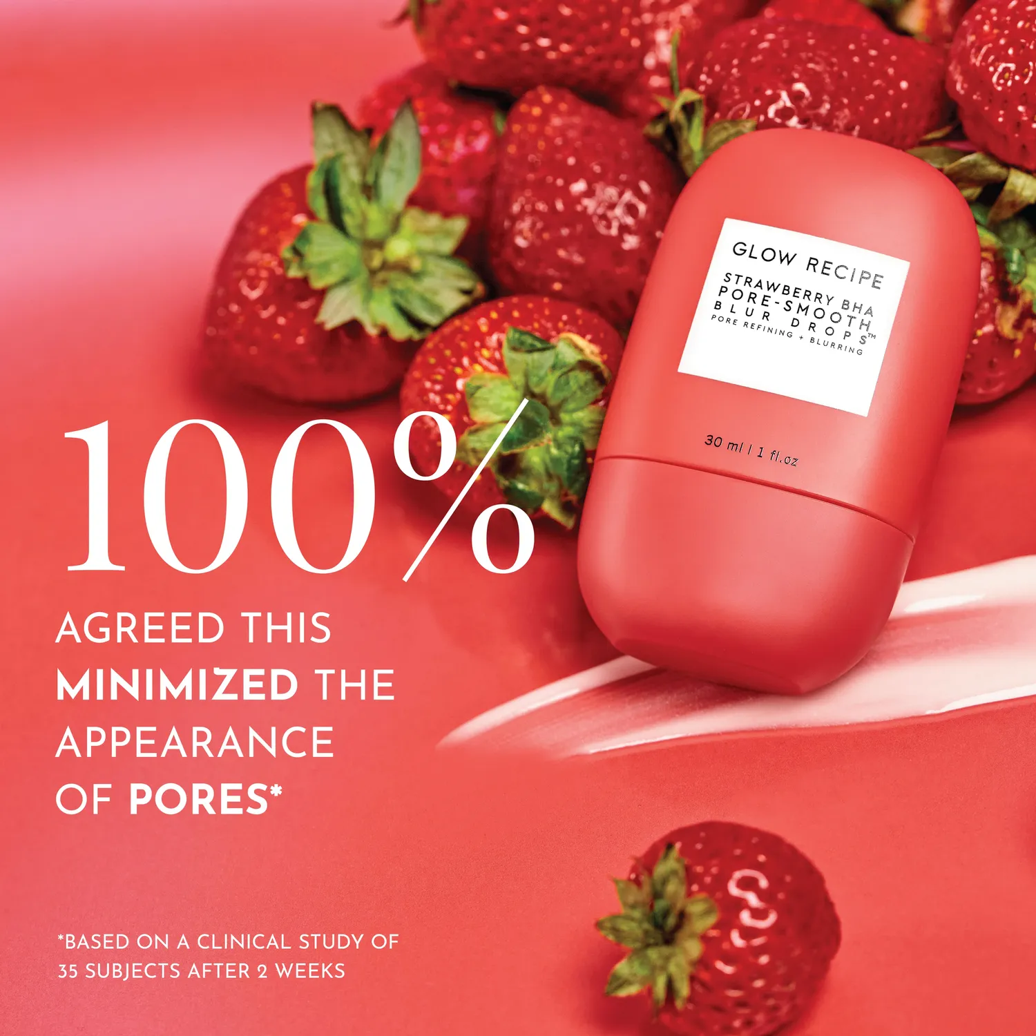 Glow Recipe Strawberry BHA Pore-Smooth serum 30 ml mat