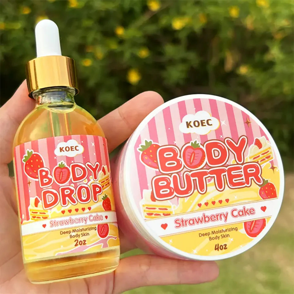 KOEC Body Glaze + Body Oil sæt jordbær