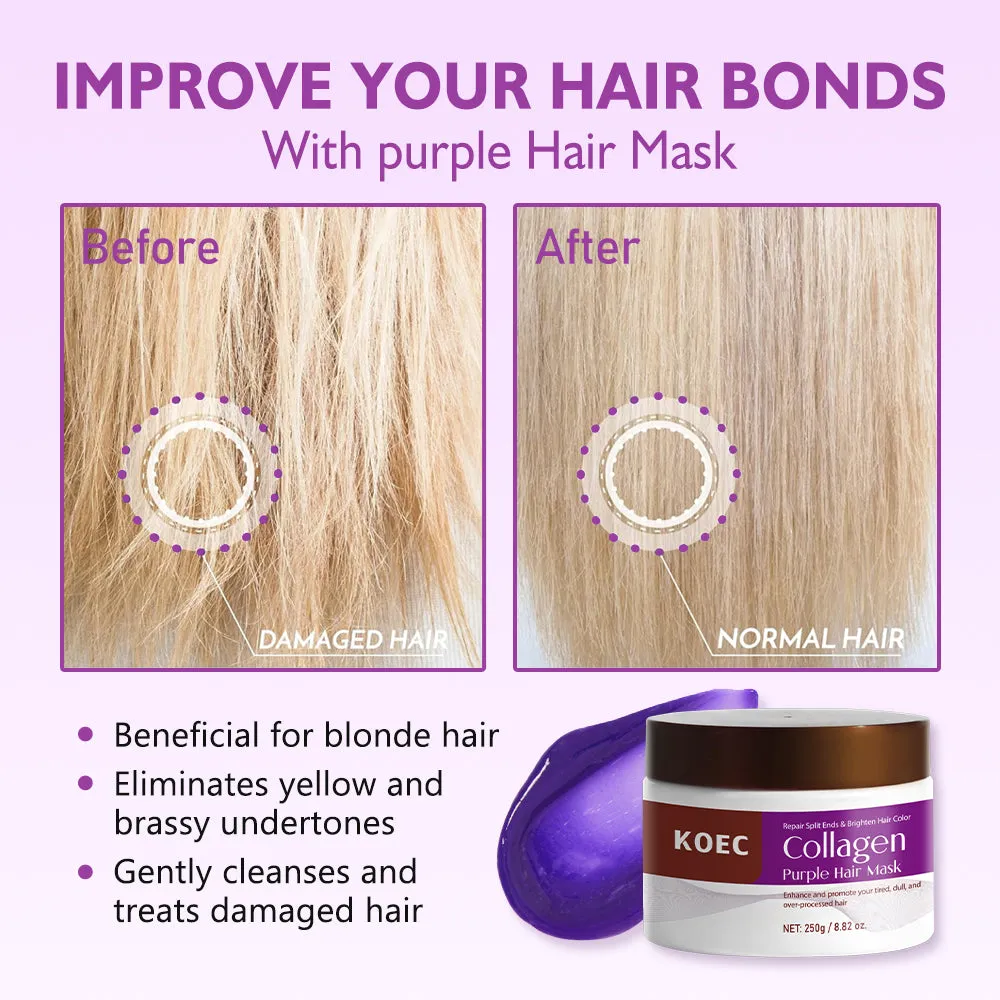 KOEC Purple Hair Treatment Mask hårmaske 250 g blondt hår