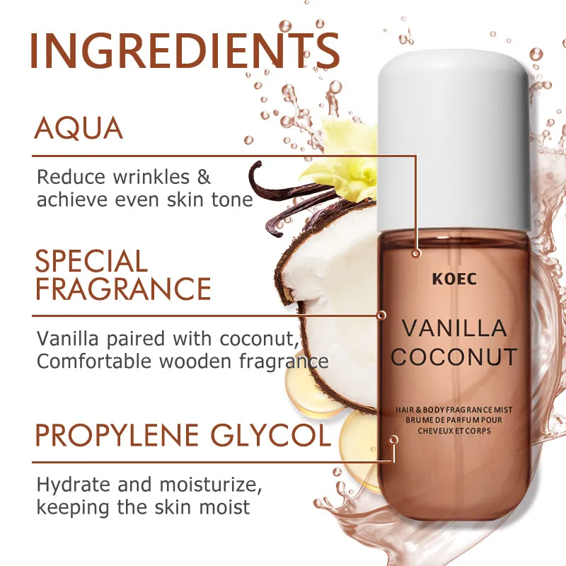 KOEC body hair mist vanilje kokos let duft