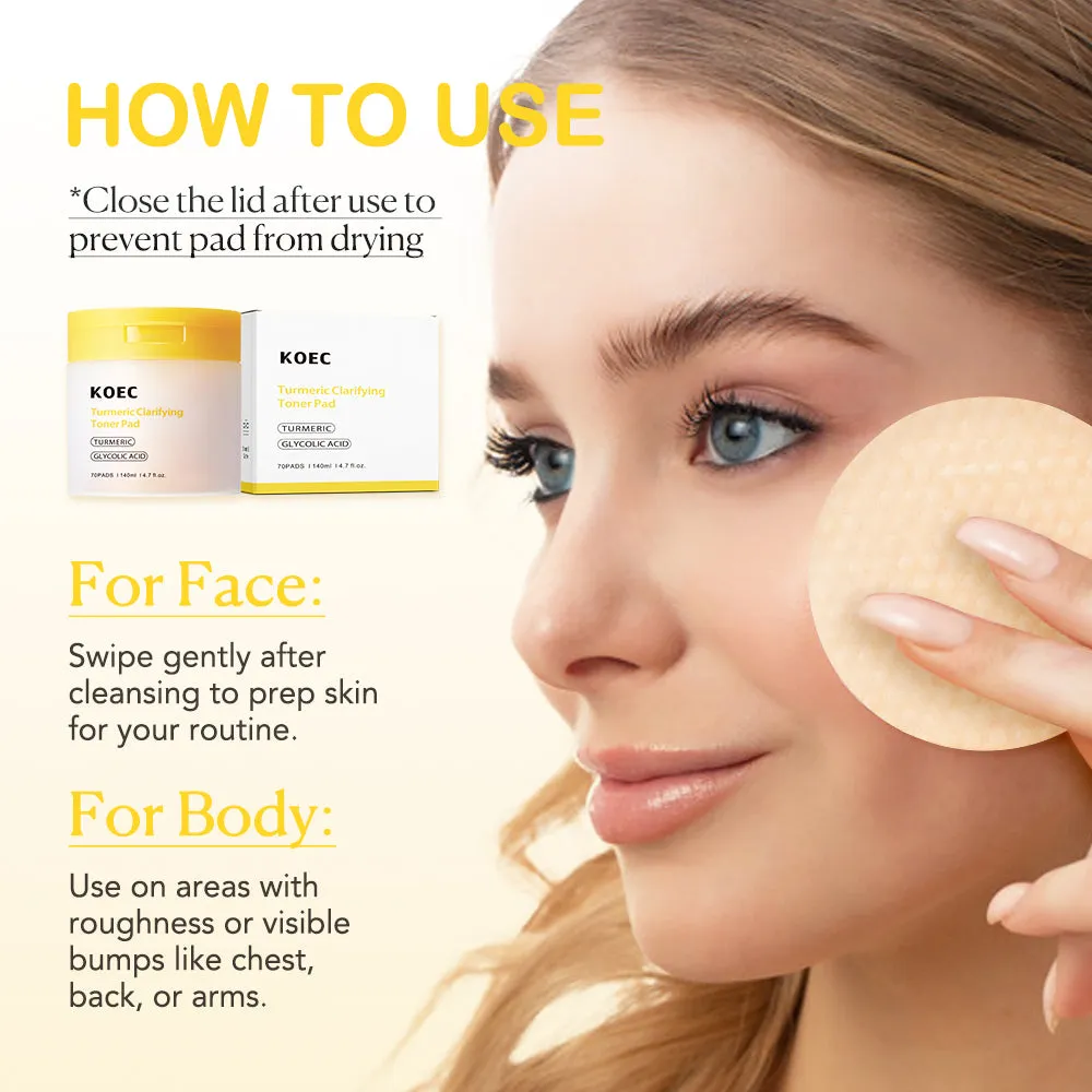 KOEC Turmeric toner pads 70 stk kojicsyre
