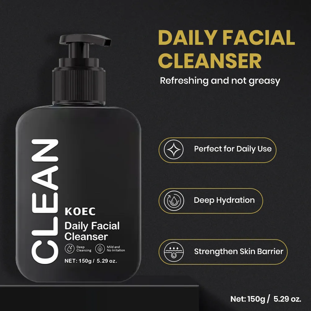 KOEC Men ansigtssæt creme + rens 2x150g uden parfume