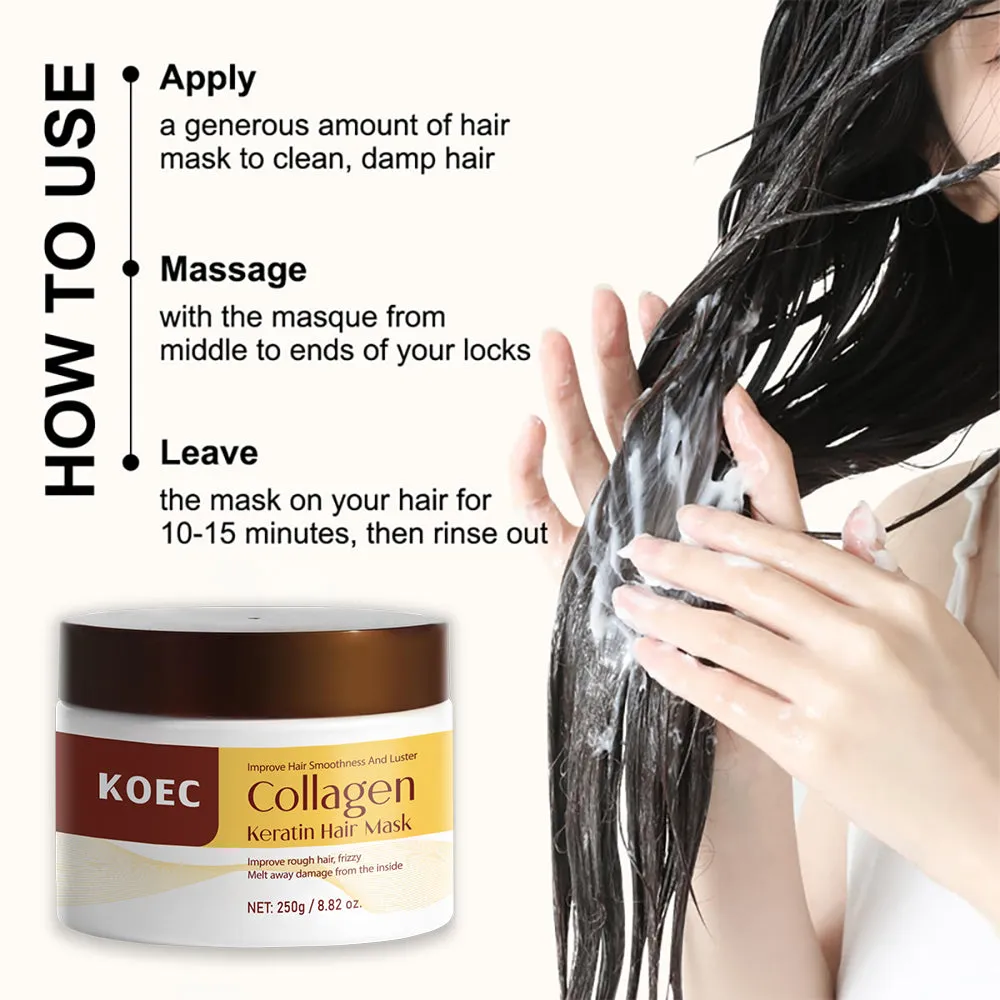 KOEC Collagen Keratin hårmaske 250 g til tørt hår