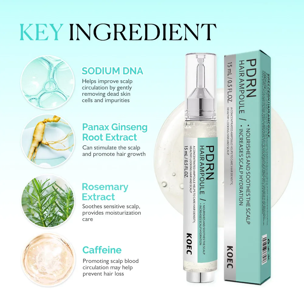 KOEC PDRN Hair Repair ampul 15 ml til hovedbund