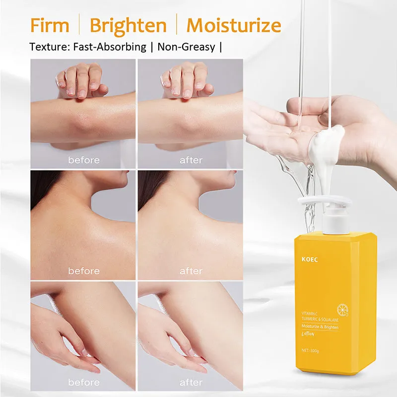 KOEC Turmeric Vitamin C Squalane bodylotion 300g glød