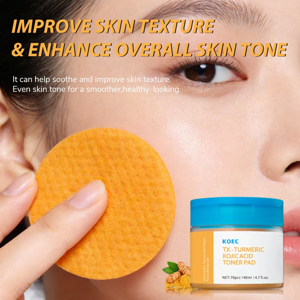 KOEC TX Turmeric Kojic toner pads til ujævn hud