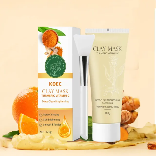 KOEC Turmeric Vitamin C Deep Clean Brightening lermaske 1 stk opklarende