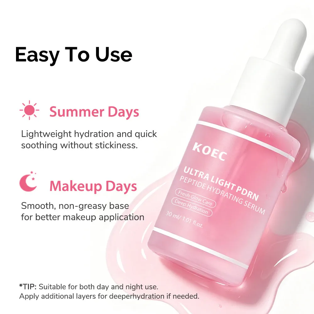 KOEC Ultra Light PDRN Peptide Hydrating Serum til tør hud