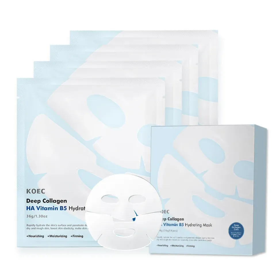 KOEC Deep Collagen HA Vitamin B5 maske 4 stk til tør hud