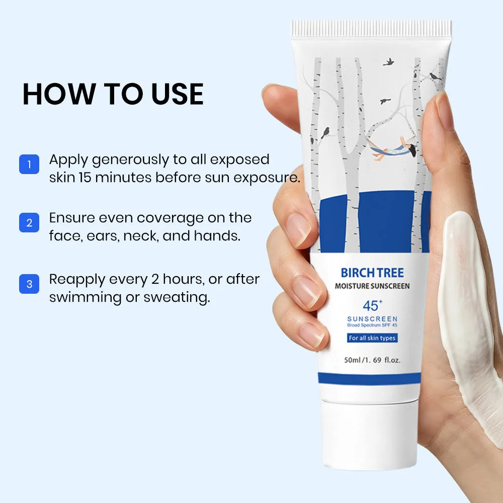 KOEC Birch Tree Moisturizing Sun Cream solcreme uden white cast