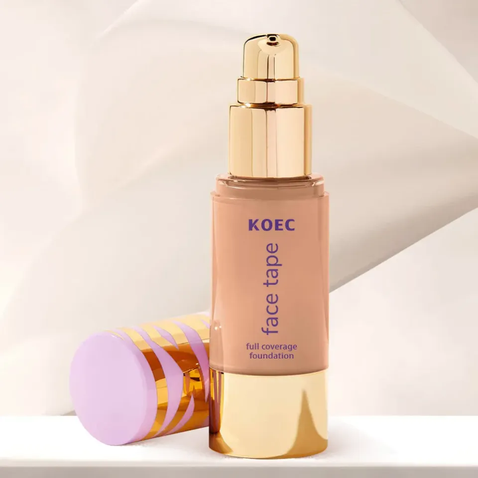 KOEC Face Tape foundation fuld dækning med børste mat