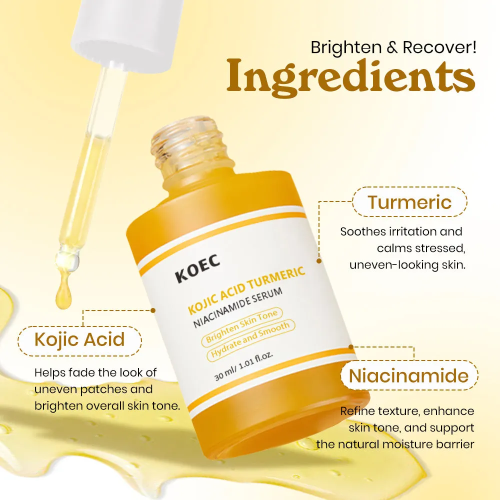 KOEC Kojic Acid Turmeric Niacinamide serum mod pigmentpletter
