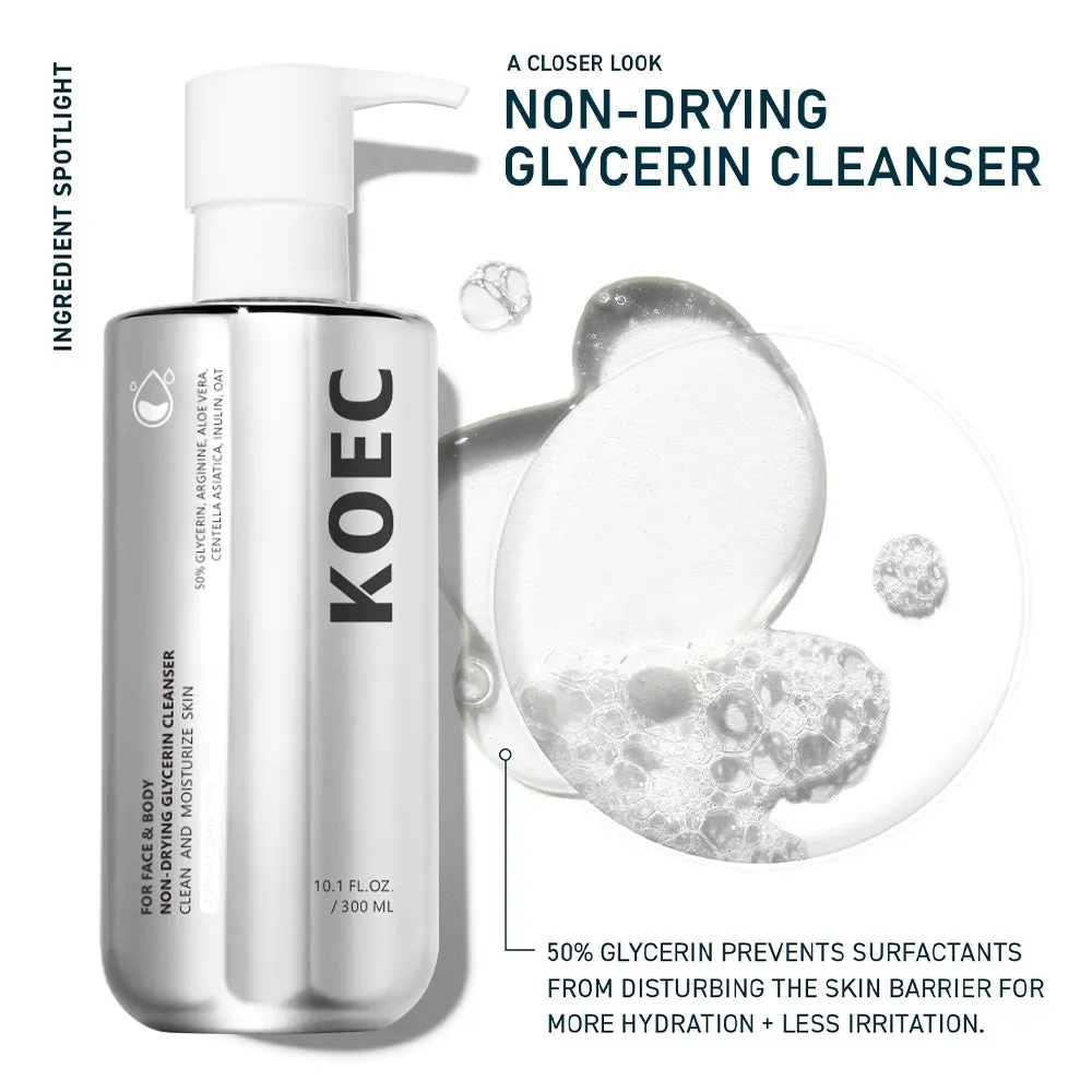 KOEC Non-Drying Glycerin Cleanser Face Body rens 300g