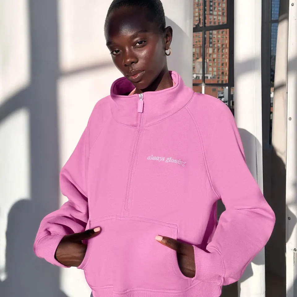 Glow Recipe Half-Zip sweatshirt Medium bomuld