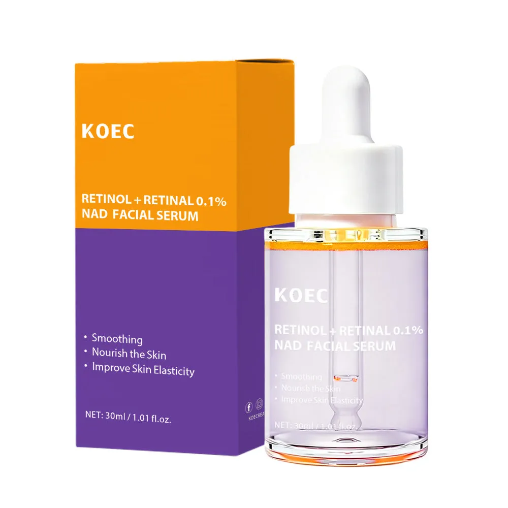 KOEC Retinol Retinal 0.1% NAD serum mod rynker og tekstur