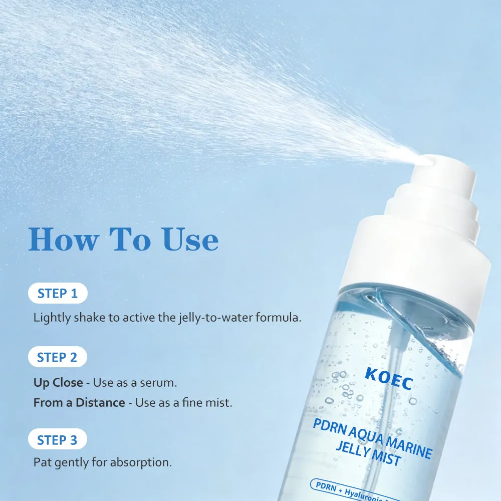 KOEC PDRN Aqua Marine Jelly ansigtsmist til fugt