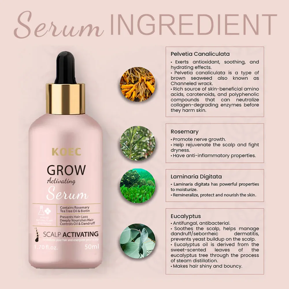 KOEC Grow Activating hårserum rosmarin