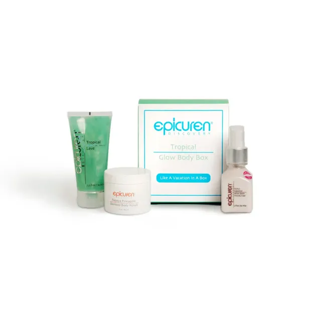 Epicuren Tropical Glow Body Box bodysæt 3 dele