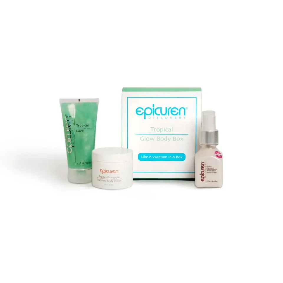 Epicuren Tropical Glow Body Box bodysæt 3 dele
