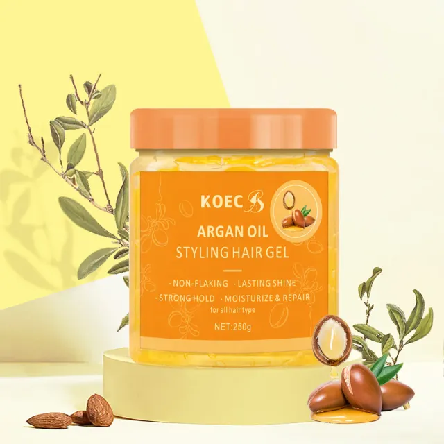 KOEC Argan Oil Styling hårgel 250 g med glans