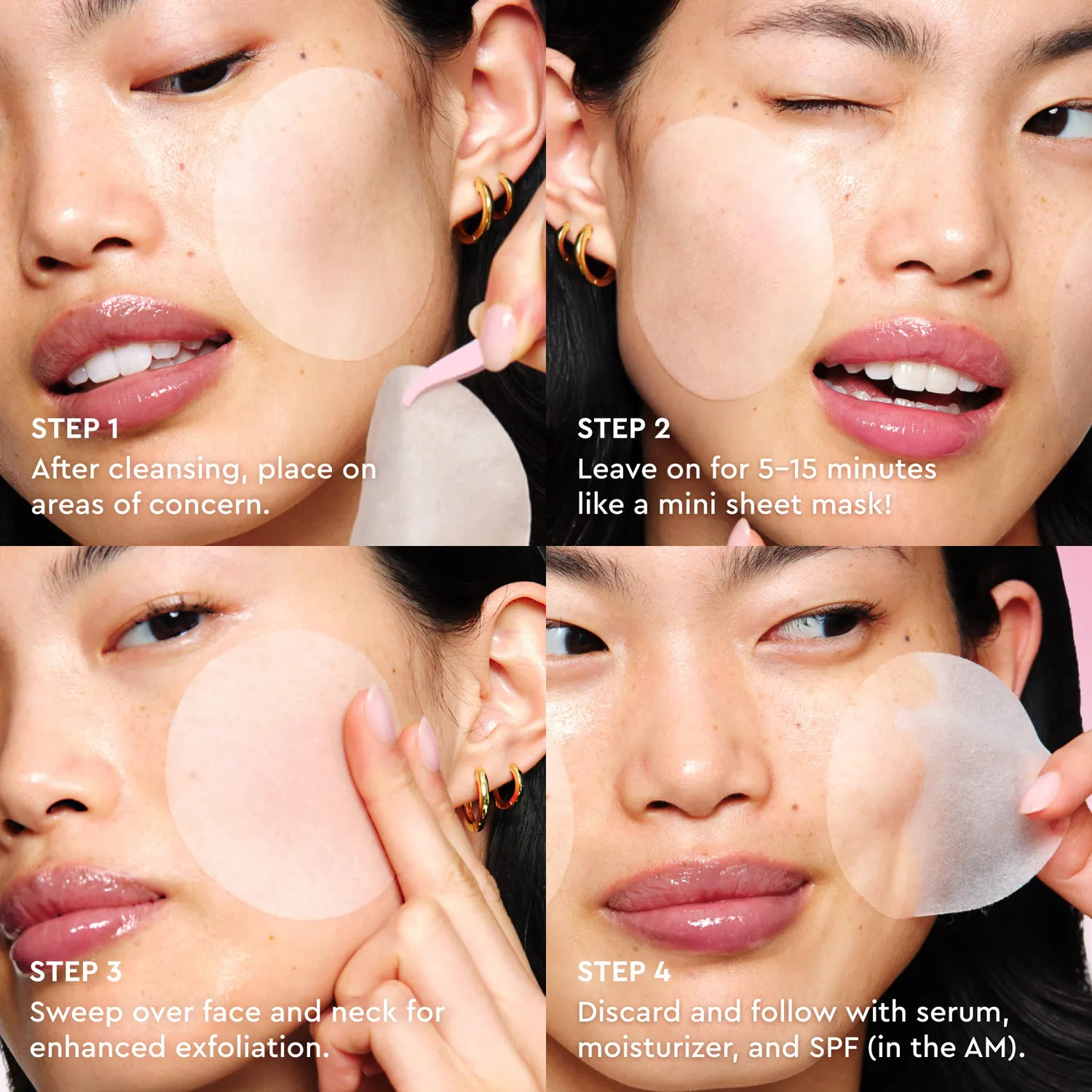 Glow Recipe Watermelon LHA + AHA toner pads 60 stk mild