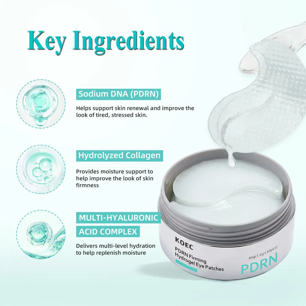 KOEC PDRN Firming Hydrogel Eye Patches til trætte øjne