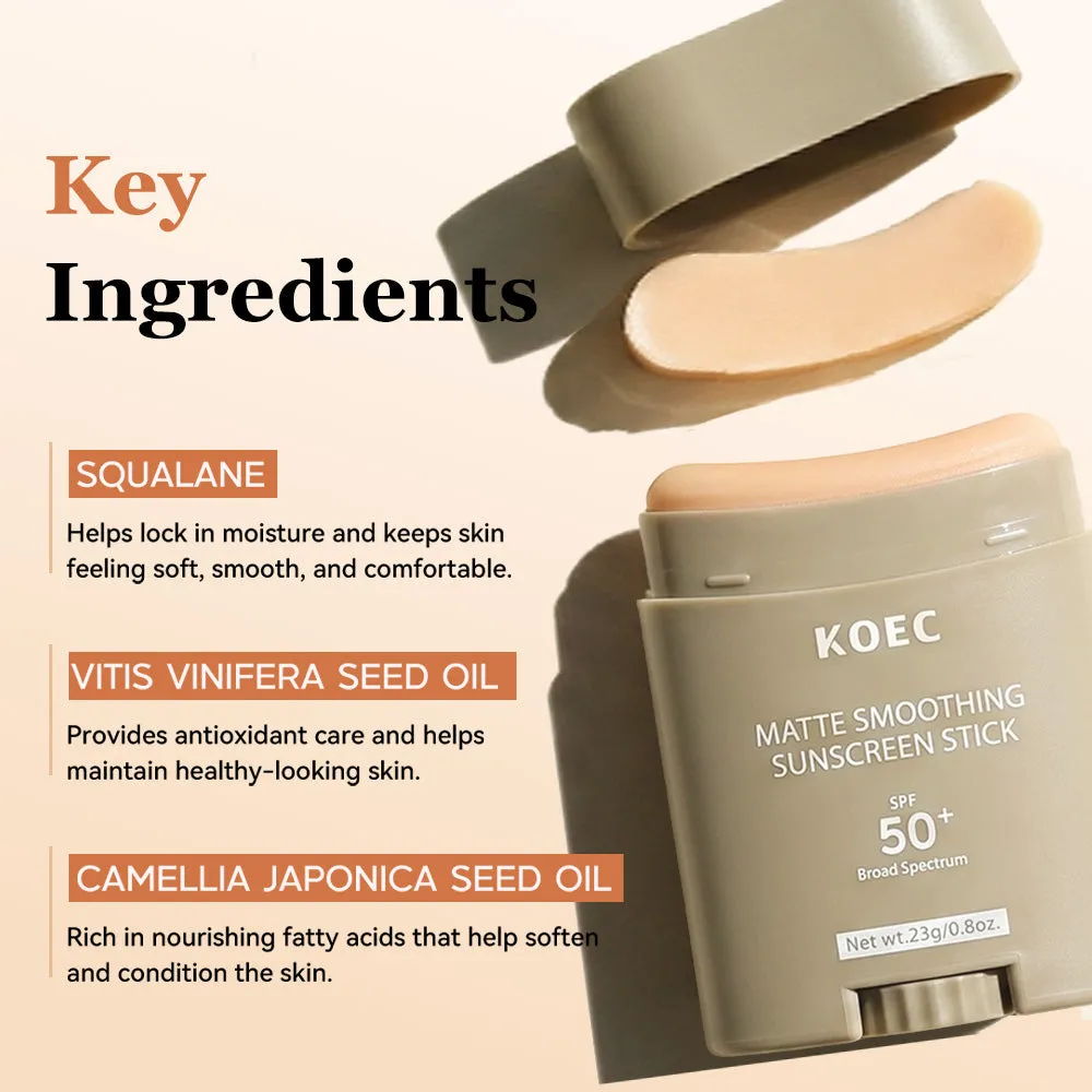 KOEC matte smoothing solstift SPF oliekontrol