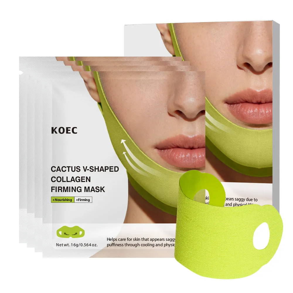 KOEC Cactus V-Shaped Collagen ansigtsmaske til kæbe