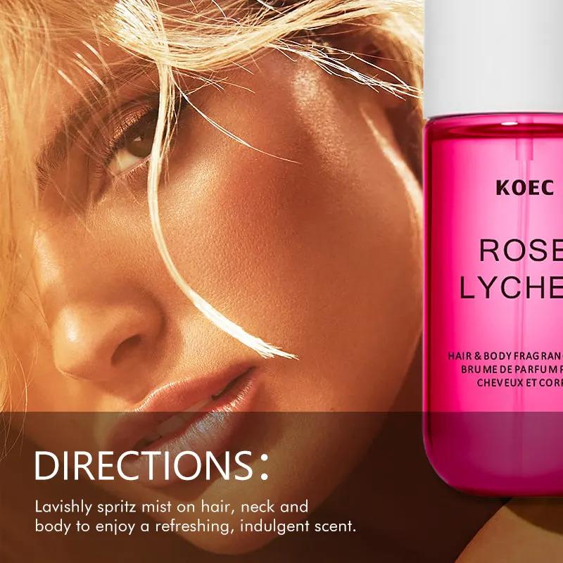 KOEC Rose & Lychee body- og hårmist rejsestørrelse