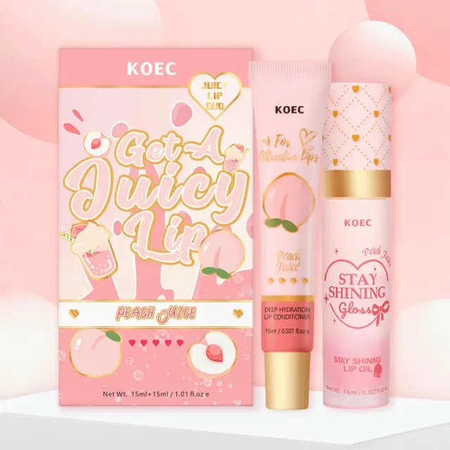 KOEC Peach Juicy Lip Duo læbebalsam fersken