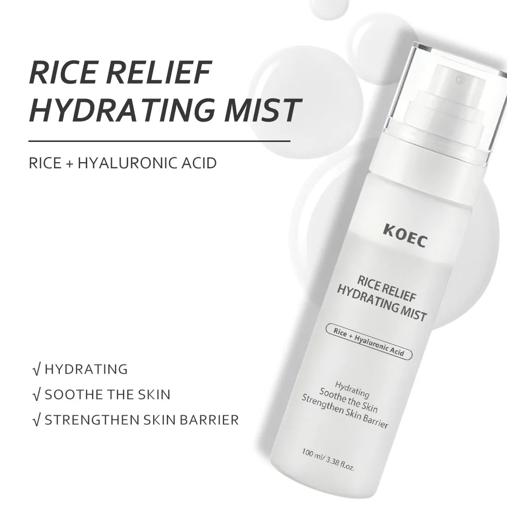 KOEC Rice Relief fugtmist ris duftfrisk mat hud