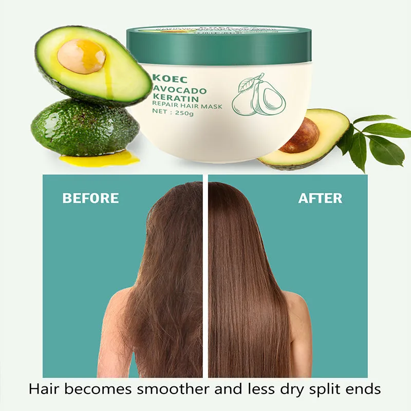 KOEC Avocado Keratin Repair hårmaske 250 g avocado