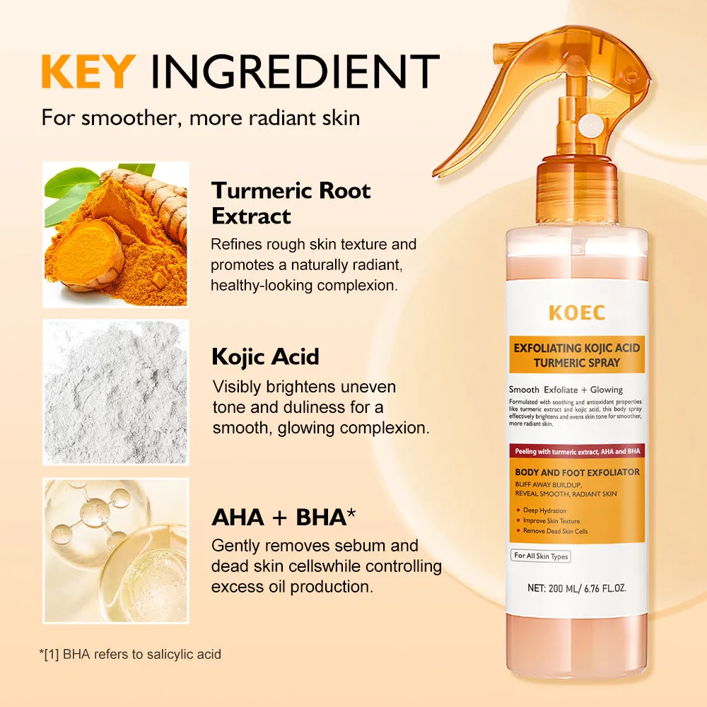 KOEC Exfoliating Kojic Acid Turmeric bodyspray 200g
