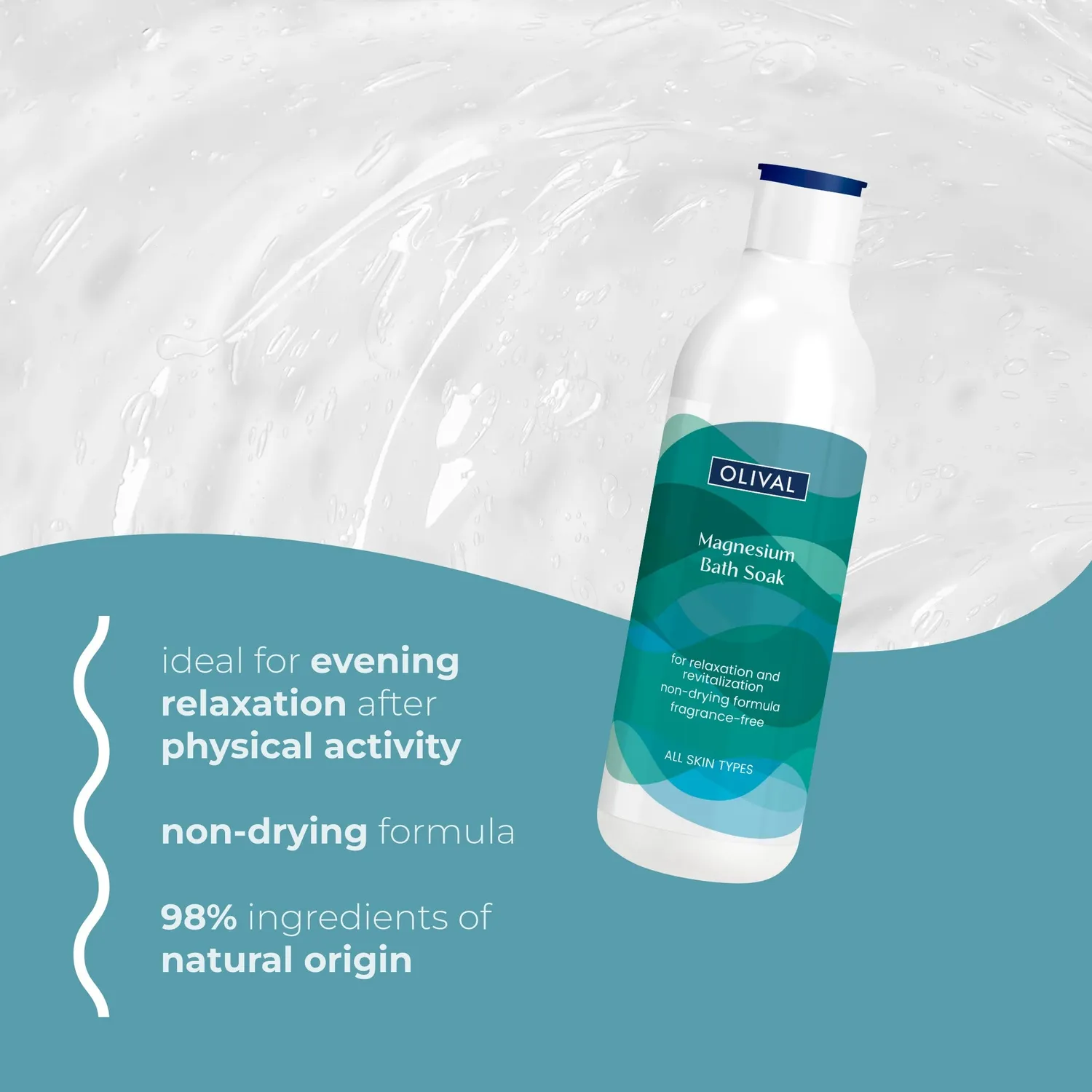 Olival Professional Magnesium Bath Soak badesalt uden parfume