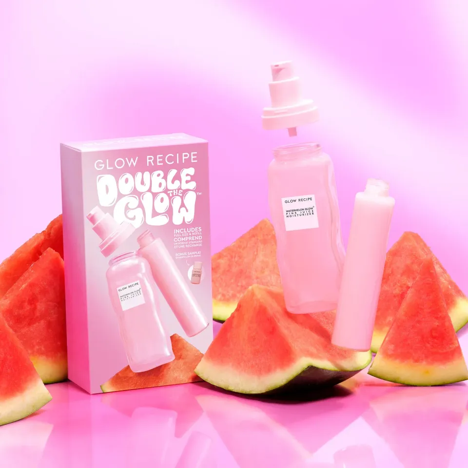Glow Recipe Double the Glow sæt Pink Juice 50 ml + refill oliefri
