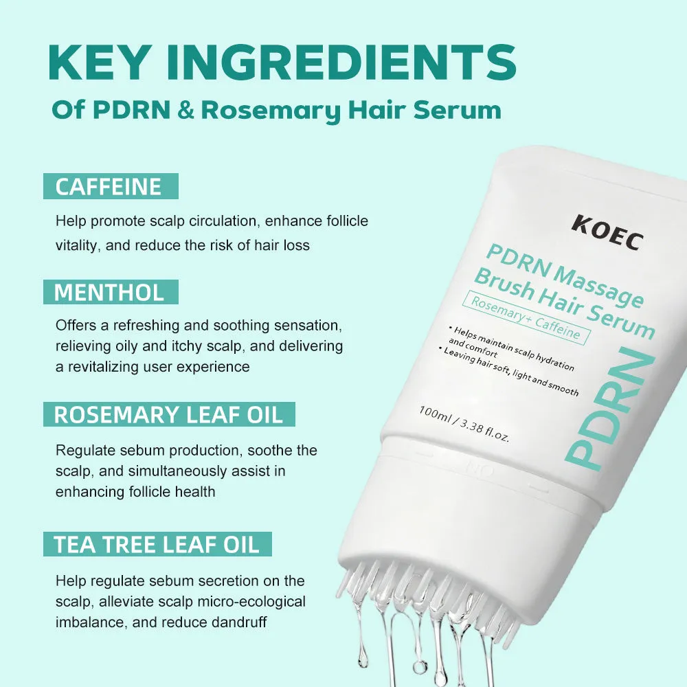 KOEC PDRN Massage Brush Hair Serum hårserum hovedbund