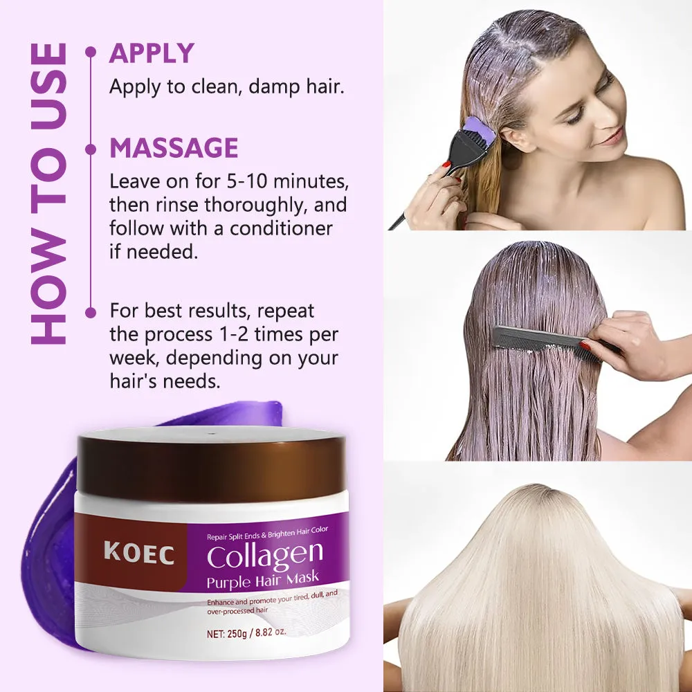 KOEC Purple Hair Treatment Mask hårmaske 250 g blondt hår