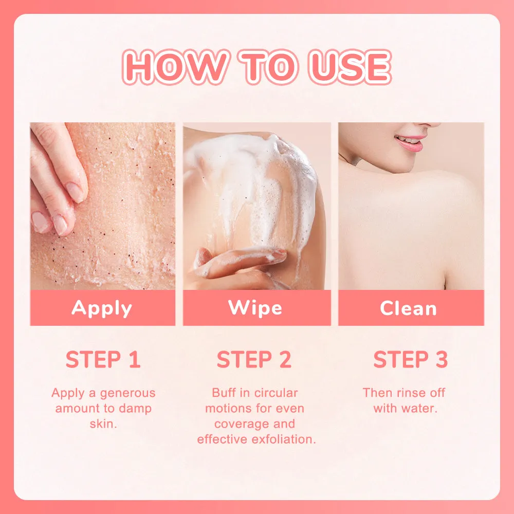 KOEC Peach Macaron bodyscrub med sheasmør