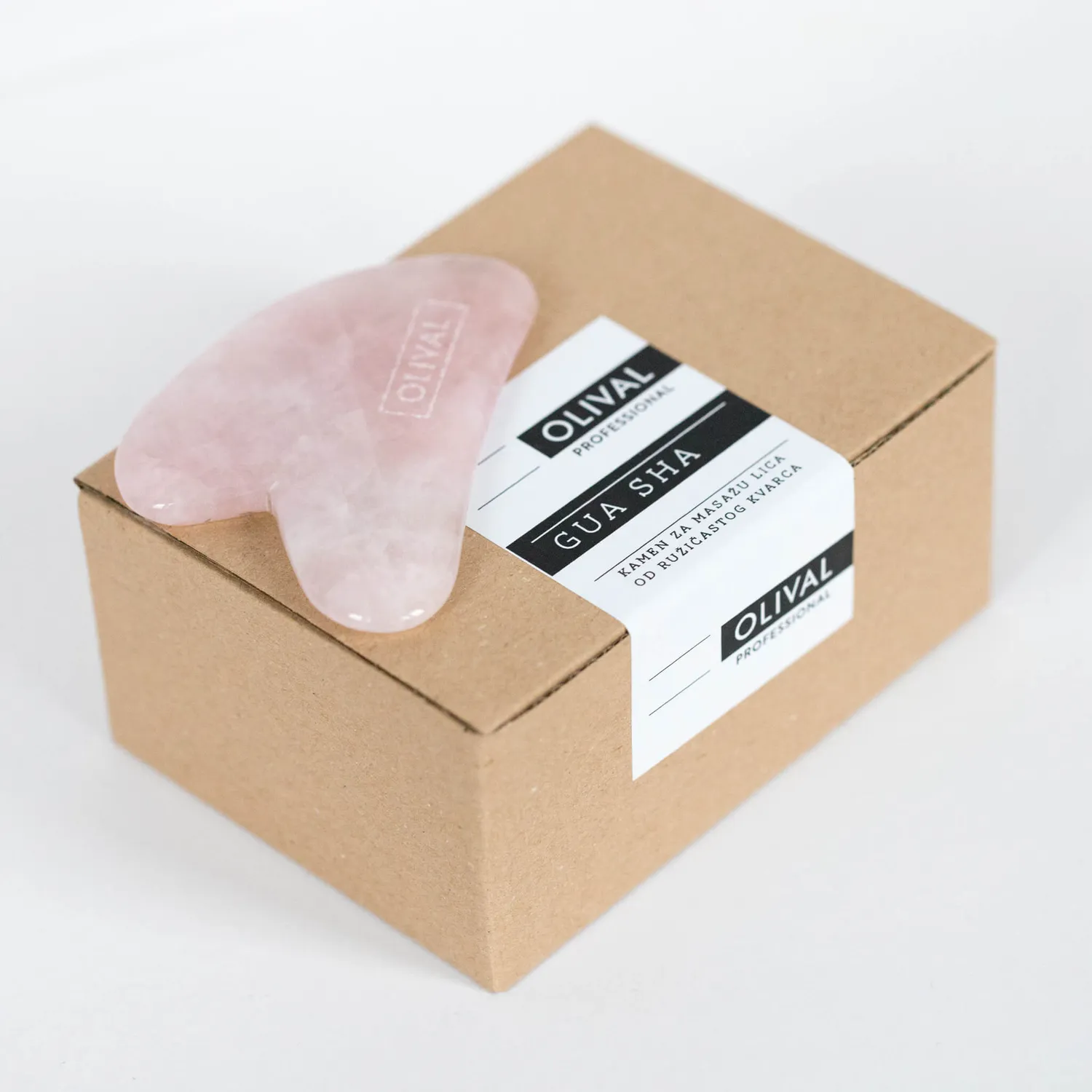 Olival Professional Pink Quartz gua sha sten ansigt