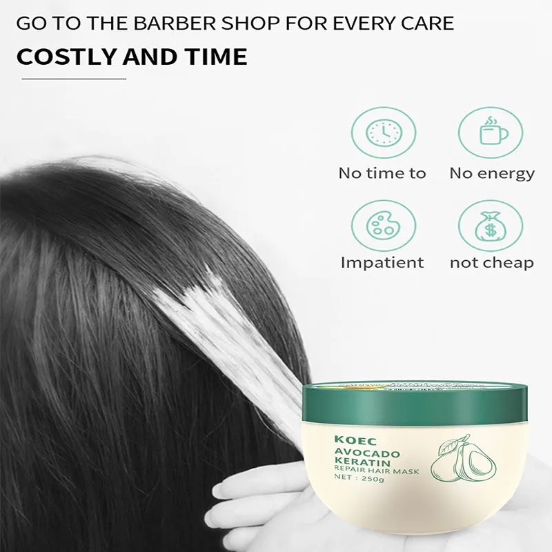 KOEC Avocado Keratin Repair hårmaske 250 g avocado