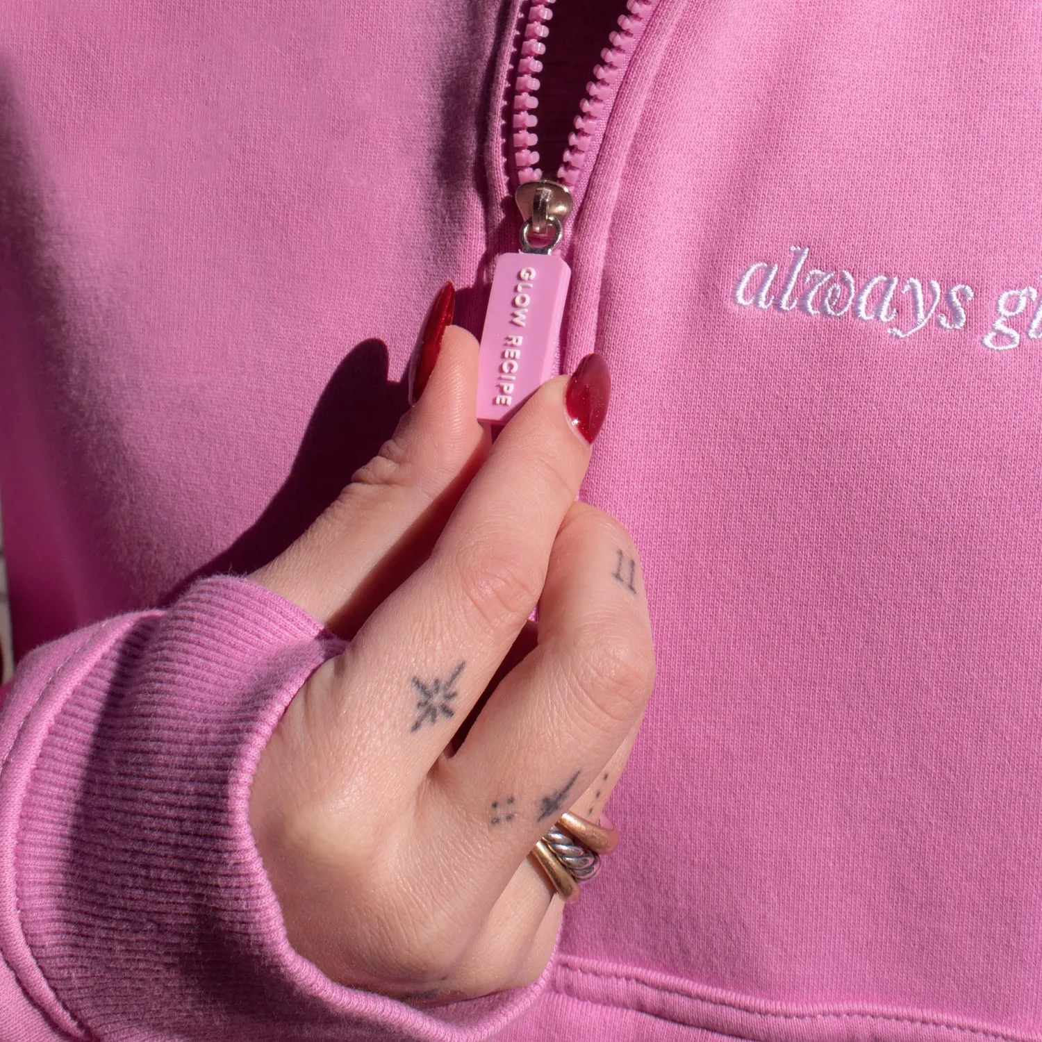 Glow Recipe Half-Zip sweatshirt Medium bomuld
