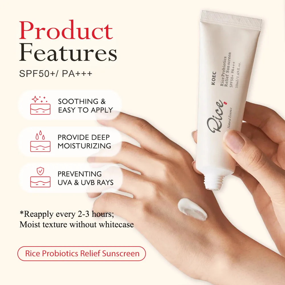 KOEC Rice Daily Relief solcreme SPF50+ 50 ml