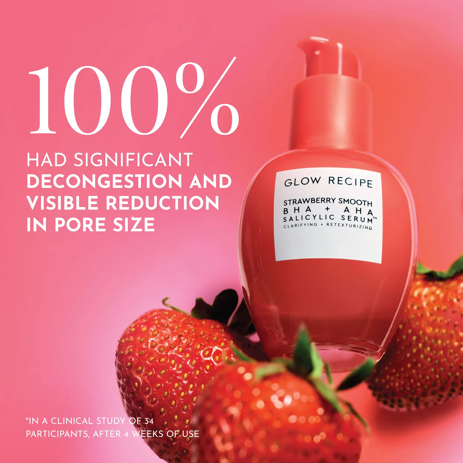 Glow Recipe Strawberry Smooth BHA AHA Salicylic serum 30ml urenhed