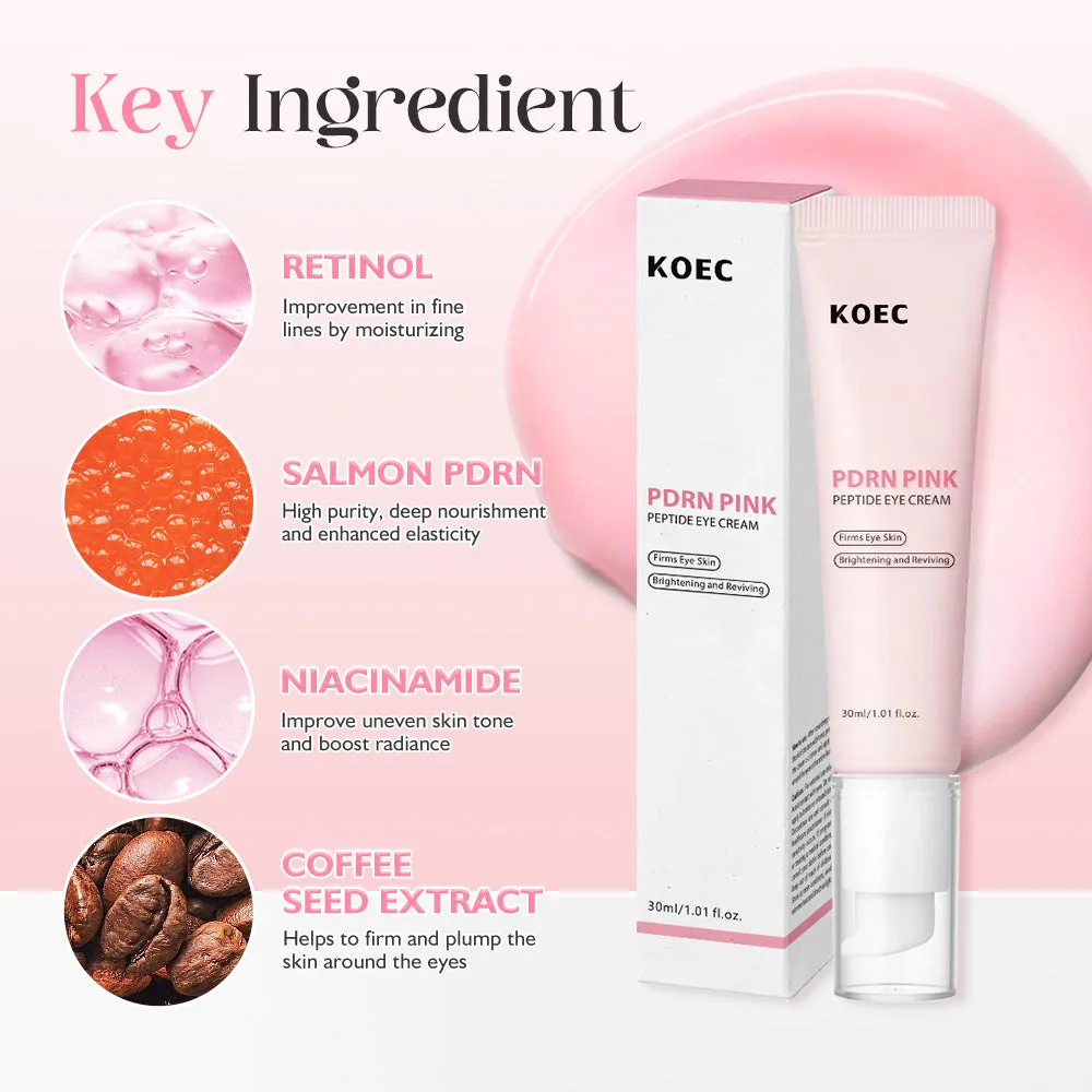 KOEC PDRN Pink Peptide øjenserum mod mørke rande