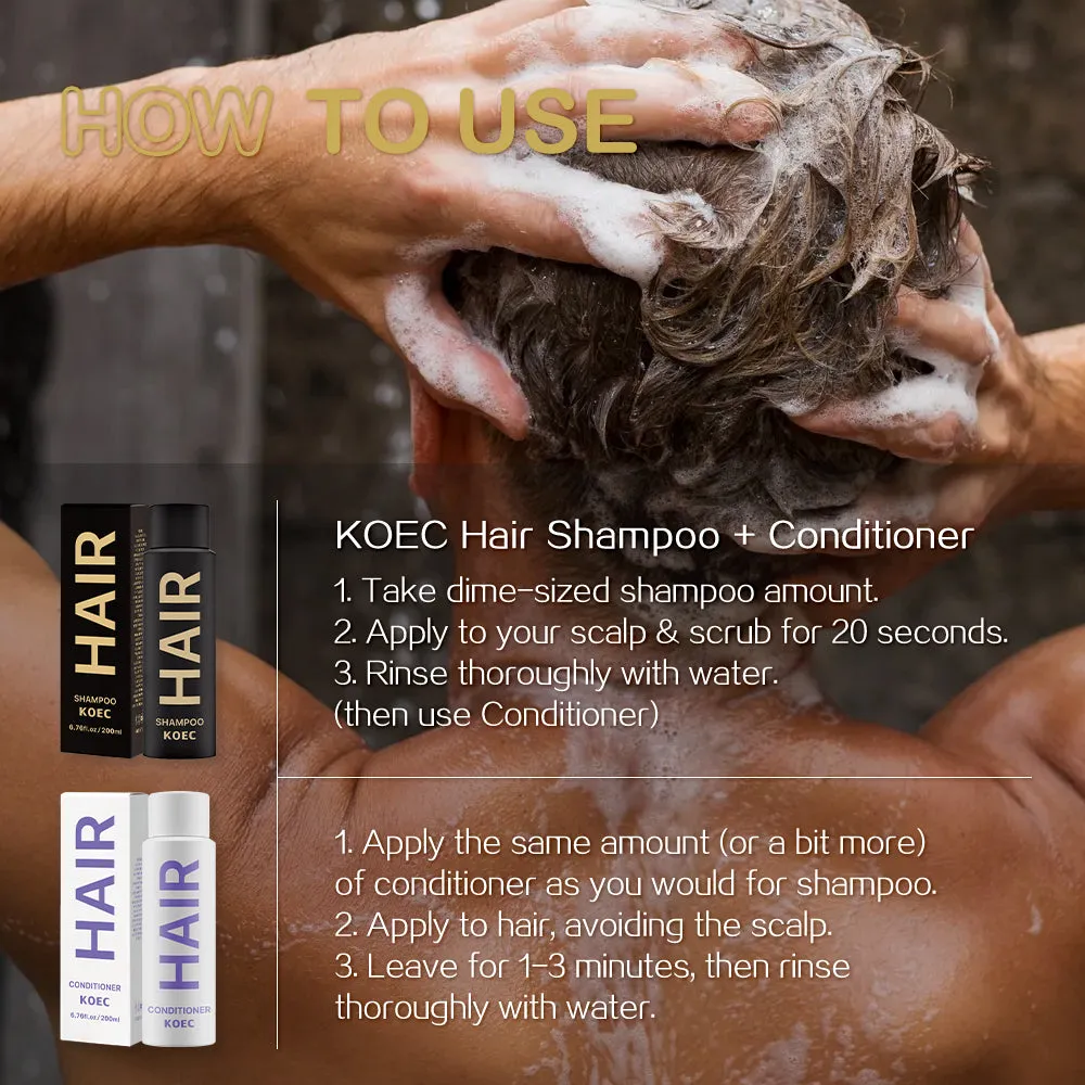 KOEC Hydrating Shampoo & Conditioner Set 2x200g til tørt hår