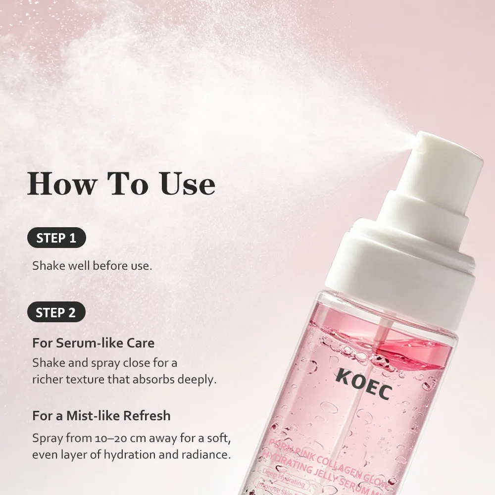 KOEC PDRN Pink Collagen ansigtsmist jelly serum