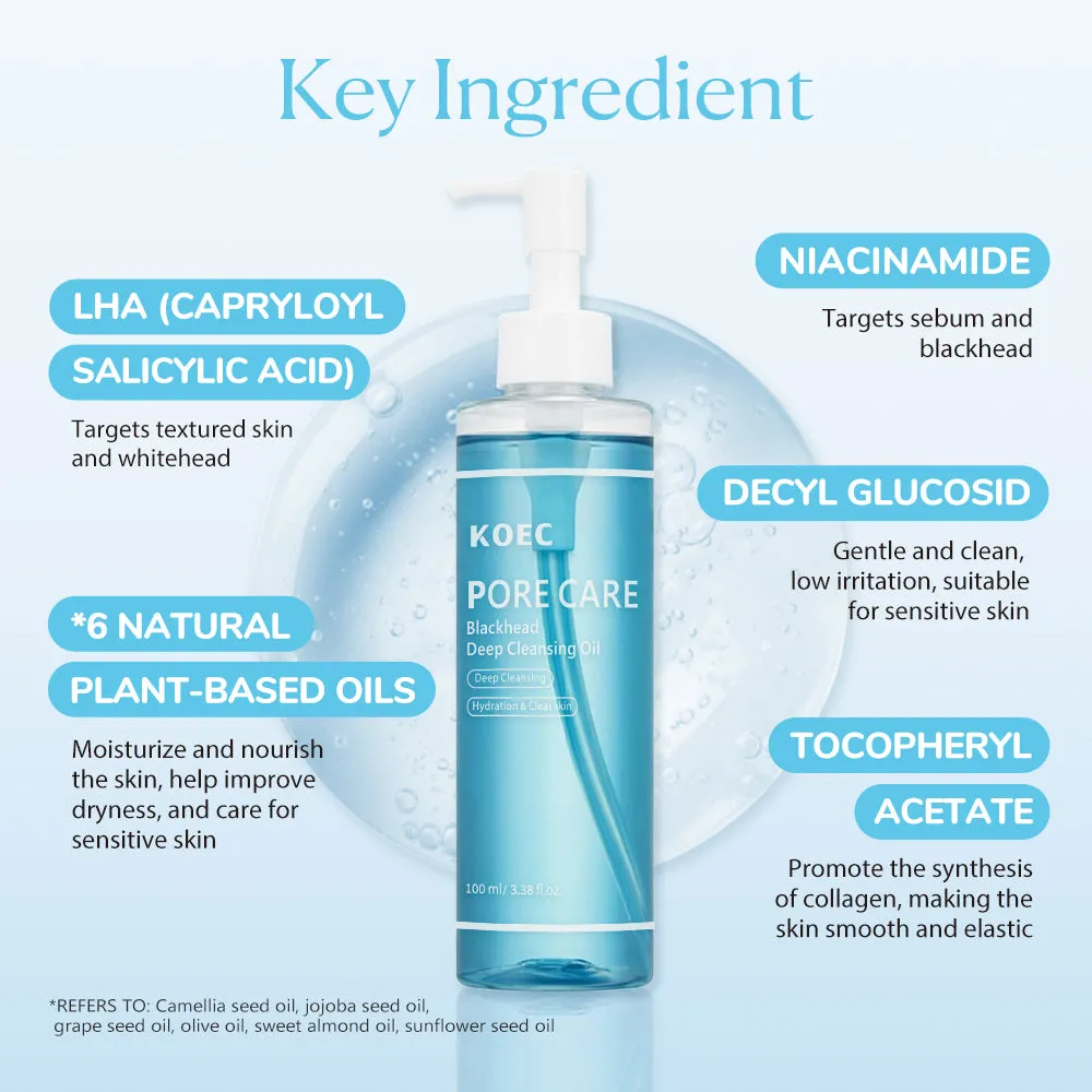 KOEC Pore Care Deep Cleansing Oil renseolie mod hudorme