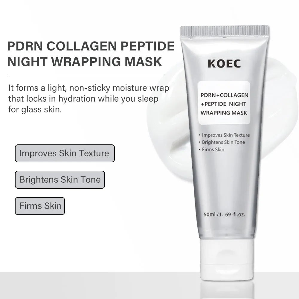 KOEC PDRN Collagen Peptide Night Wrapping Mask natmaske peptid