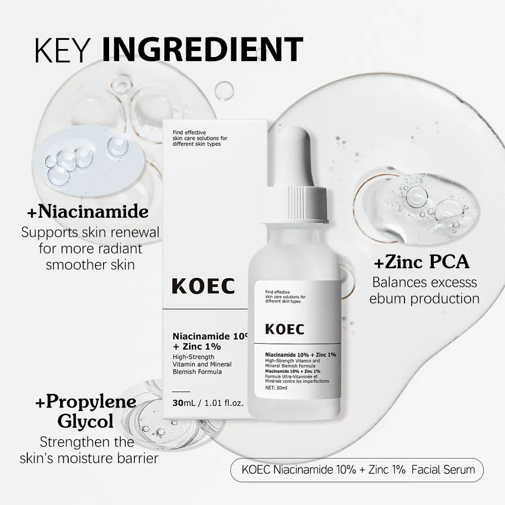 KOEC Niacinamide 10%+Zinc 1% Face Serum ansigtsserum